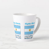 アルゼンチン アルゼンチン国旗 青 カスタマイズ カフェラテマグ (右アングル)