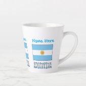 アルゼンチン アルゼンチン国旗 青 カスタマイズ カフェラテマグ (右)