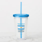 アルゼンチン アルゼンチン国旗 青 個人名入り アクリルタンブラー (正面)