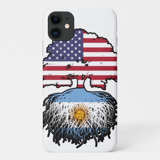アルゼンチン・アルゼンチン米国木のルーツ国旗 Case-Mate iPhoneケース (裏面)