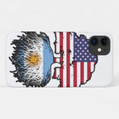 アルゼンチン・アルゼンチン米国木のルーツ国旗 Case-Mate iPhoneケース (裏面(横))