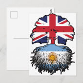 アルゼンチン・アルゼンチン英国の木のルーツ国旗 ポストカード (正面/裏面)
