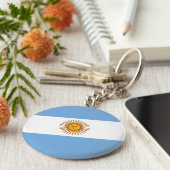 アルゼンチン（アルゼンチン）国旗 キーホルダー (側面)