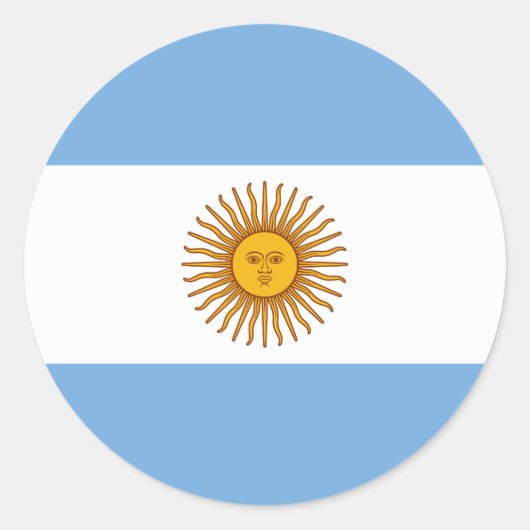 アルゼンチン（アルゼンチン）国旗 ラウンドシール (正面)