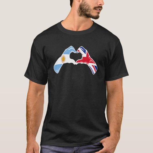 アルゼンチン イギリス旗 - アルゼンチン イギリス Tシャツ (正面)
