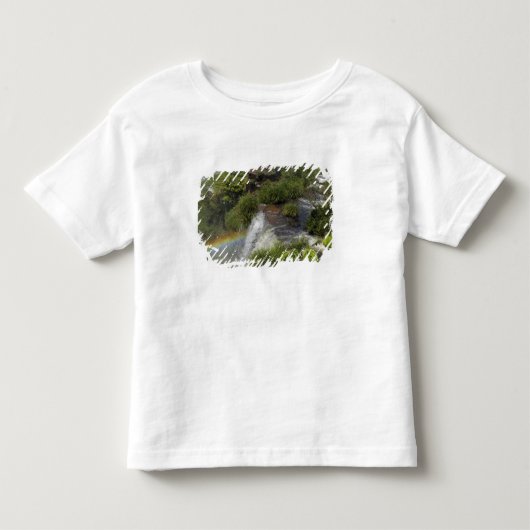 アルゼンチン、イグアス滝。イグアスに架かる虹 トドラーTシャツ (正面)