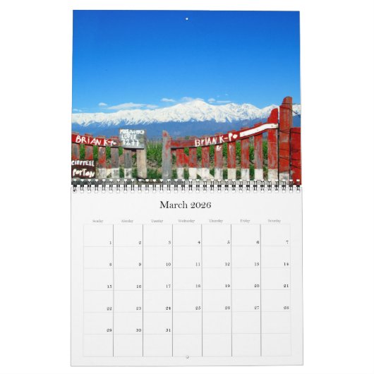 アルゼンチン・ウルグアイ2025 カレンダー (3月 2026)