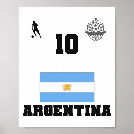 アルゼンチン サッカー チーム キッズTシャツ ポスター (正面)