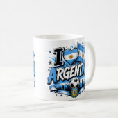 アルゼンチン サッカー デザインが好き | アルゼンチン コーヒーマグカップ (正面右)