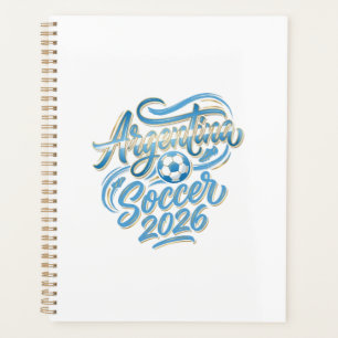 アルゼンチン サッカー 2026 サッカー ボールド 国 Typography プランナー手帳