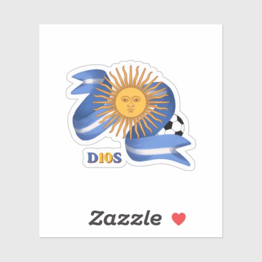 アルゼンチン サッカー D10S ファン ステッカー シール (シート)
