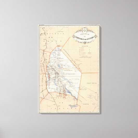 アルゼンチン,サンティアゴ・デル・エステロ キャンバスプリント (正面)