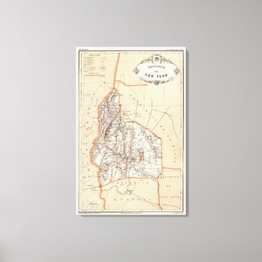 アルゼンチン，サンフアン キャンバスプリント (正面)