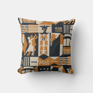 アルゼンチン：シームレスな民族イラストレーション。 クッション