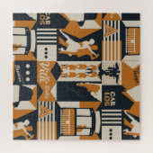 アルゼンチン：シームレスな民族イラストレーション。 ジグソーパズル (横)