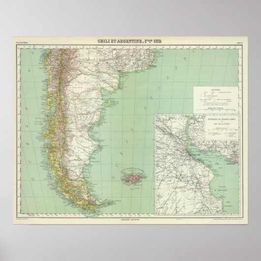 アルゼンチン，チリ ポスター (正面)