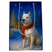 アルゼンチン・ドゴの犬の休日 ミディアムペーパーバッグ (裏面)