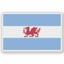 アルゼンチン，パタゴニアのウェールズ植民地の国旗 シール