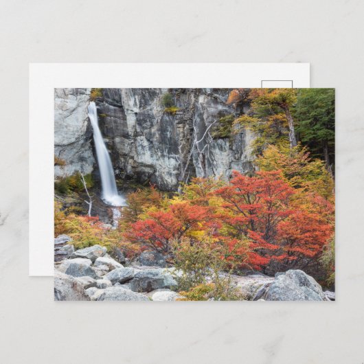 アルゼンチン – パタゴニアの滝はがき ポストカード (正面/裏面)