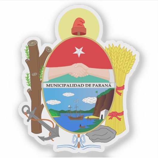 アルゼンチン，パラナの紋章 シール (正面)