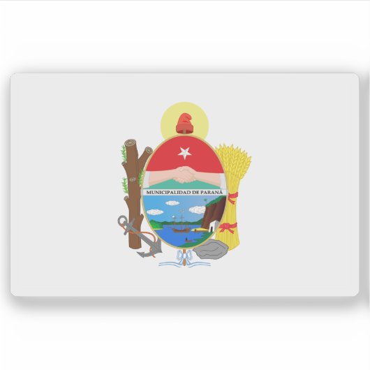 アルゼンチン，パラナ国旗 シール (正面)