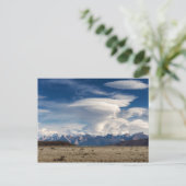 アルゼンチン-パンパの郵便はがき上の受皿の雲 ポストカード (スタンド正面)