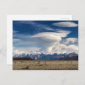 アルゼンチン-パンパの郵便はがき上の受皿の雲 ポストカード (正面/裏面)