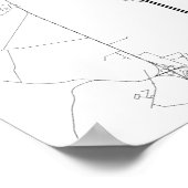 アルゼンチン，ブェノスアイレス（黒から白） ポスター (角)