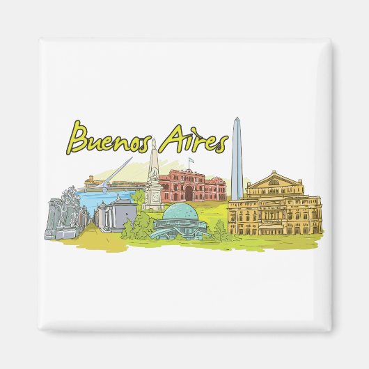 アルゼンチン,ブエノスアイレス マグネット (正面)