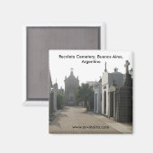 アルゼンチン，ブエノスアイレス，レクレタ墓地 マグネット (正面/裏面)