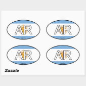 アルゼンチン・ユーロ・ステッカー 楕円形シール (シート)