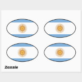 アルゼンチン・ユーロ・ステッカー 楕円形シール (シート)