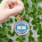 アルゼンチン・ラウンド・エンブレム キーホルダー (手)