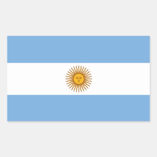 アルゼンチン – 国旗のステッカーBandeira Argentina 長方形シール (正面)