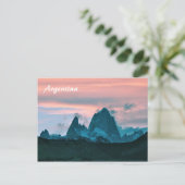 アルゼンチン：山フィッツ・ロイ、パタゴニア、夕暮れ ポストカード (スタンド正面)