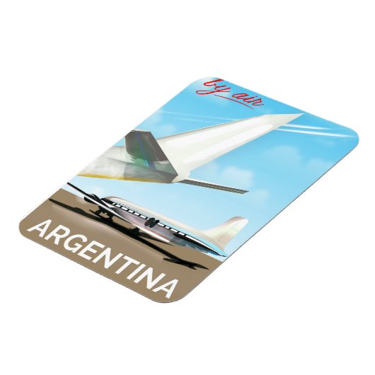 アルゼンチン "空路" ビンテージ飛行ポスター マグネット (左側)