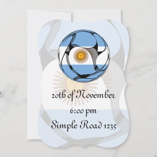 アルゼンチン#1 招待状 (裏面)