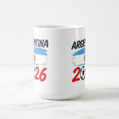 アルゼンチン 2026 サッカー ファン デザイン 国旗の色 コーヒーマグカップ (中央)