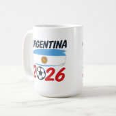 アルゼンチン 2026 サッカー ファン デザイン 国旗の色 コーヒーマグカップ (正面左)