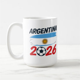 アルゼンチン 2026 サッカー ファン デザイン 国旗の色 コーヒーマグカップ