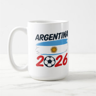 アルゼンチン 2026 サッカー ファン デザイン 国旗の色 コーヒーマグカップ