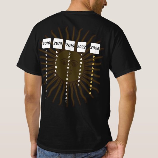 アルゼンチン 2026 サッカー ファン Tシャツ (裏面)