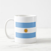 アルゼンチン- Bandera deアルゼンチンの旗 コーヒーマグカップ (左)