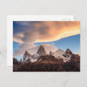 アルゼンチン – Fitz Royサンセットポストカード ポストカード (正面/裏面)
