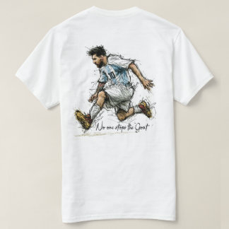 アルゼンチン GOAT 10 サッカー スケッチ Tシャツ