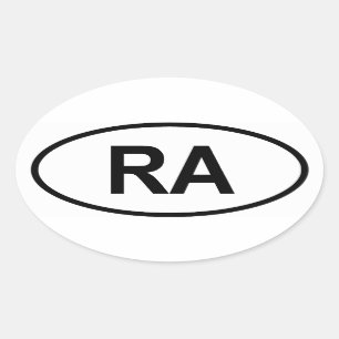 アルゼンチン"RA " 楕円形シール