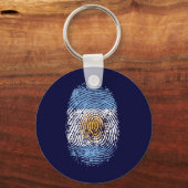 アルゼンチンDNA指紋認証アルゼンチン国旗gi キーホルダー (正面)