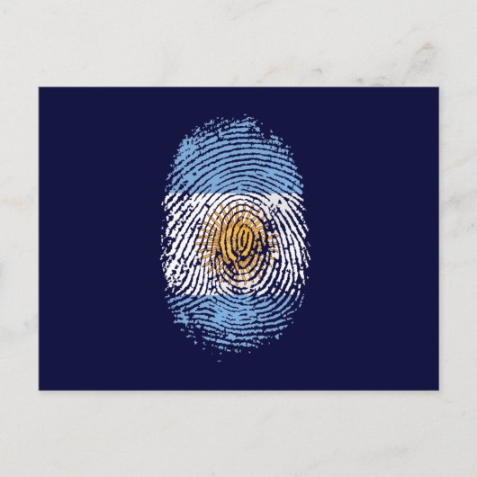 アルゼンチンDNA指紋認証アルゼンチン国旗gi ポストカード (正面)