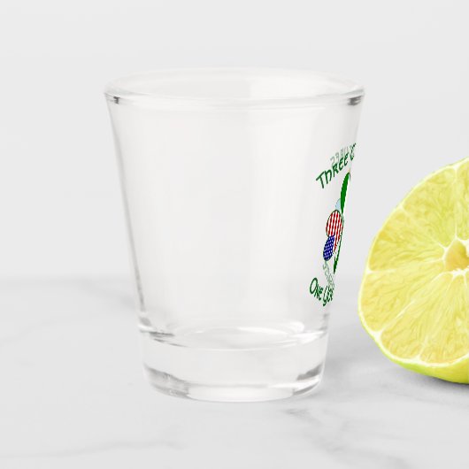 アルゼンチンUSAアイルランド国旗パーソナライズされたShamrock ショットグラス (左)