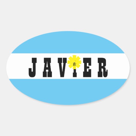 アルゼンチンYesのJavier Milei社長を支援! 楕円形シール (正面)